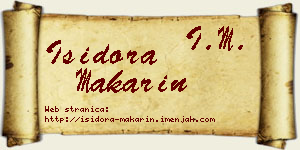 Isidora Makarin vizit kartica